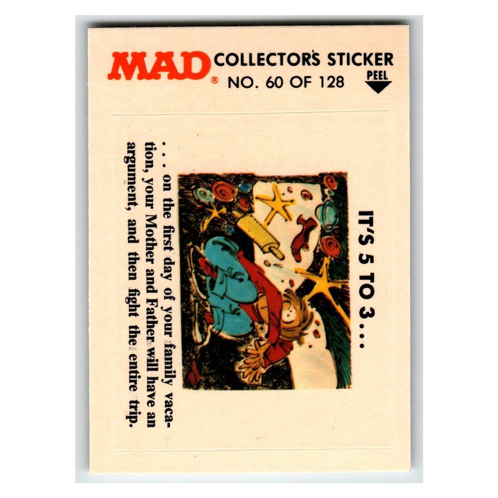 MAD Collectors Sticker #60 of 128 1983 Fleer